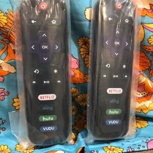 Roku Black Streaming Remote with Purple D-Pad